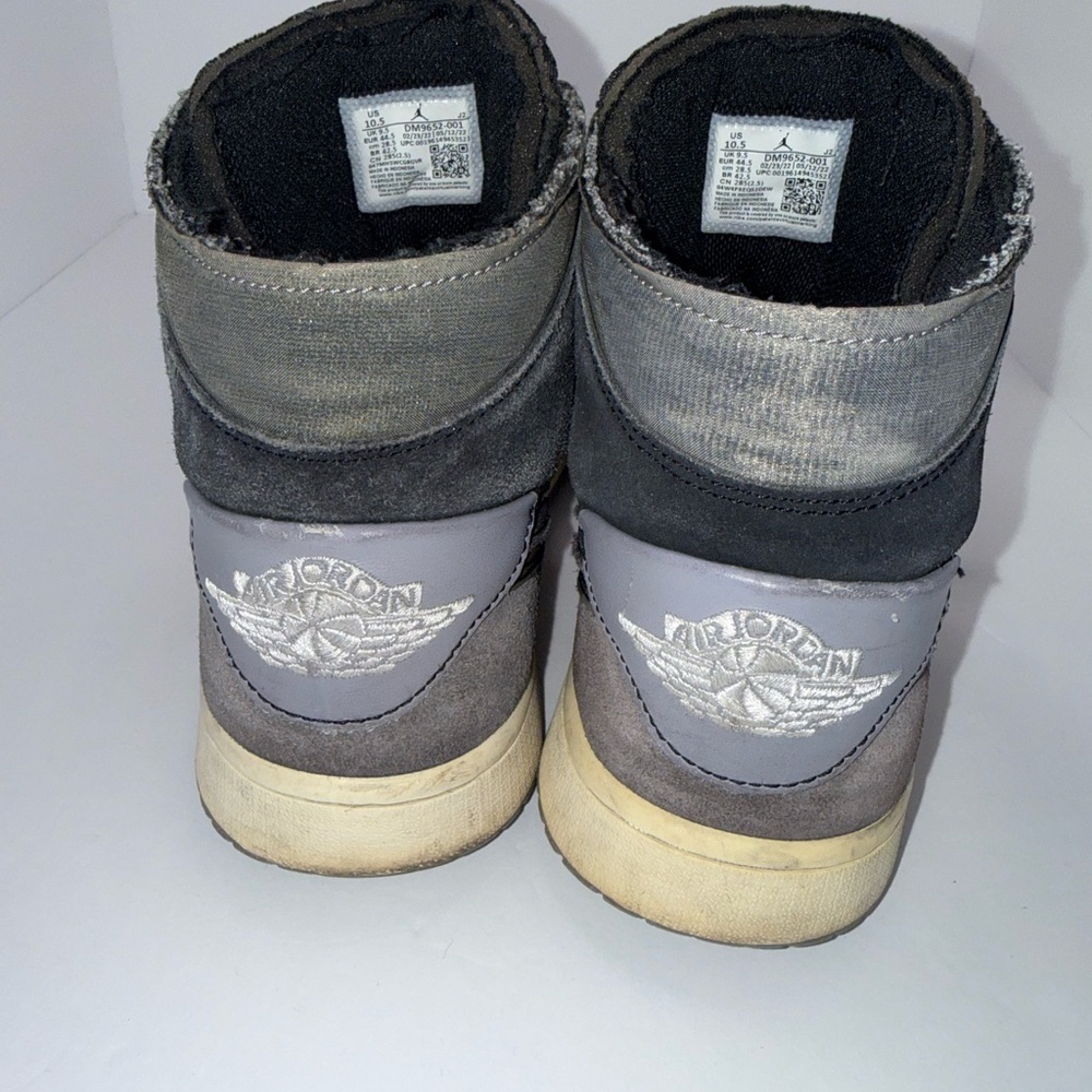 Nike Air Jordan 1 Mid Craft Inside Out Black Grey DM9652-001 Men’s 10.5 - Picture 5 of 8